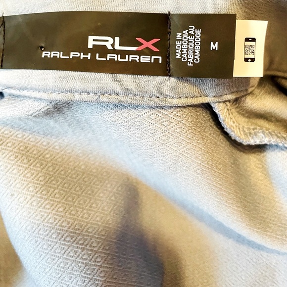 RLX Ralph Lauren Women’s Size M Print Golf Techy Terry Full Zip Vest Jacket Blue - Picture 8 of 9